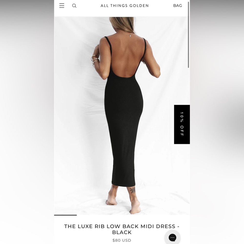 All things Golden XS White low back Maxi Dress - Picture 4 of 4